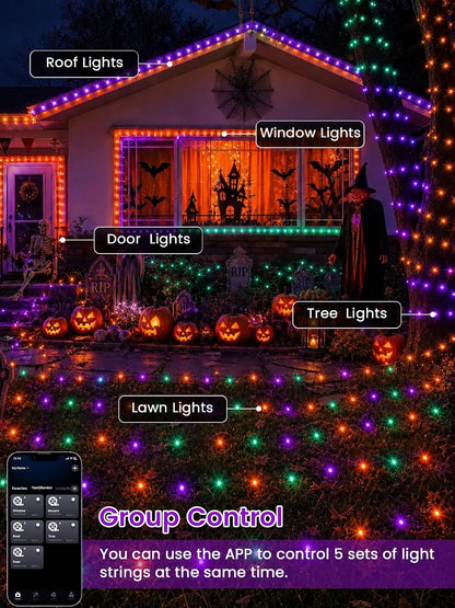 200 LED Smart RGB Color Changing String Lights APP & Remote for Halloween