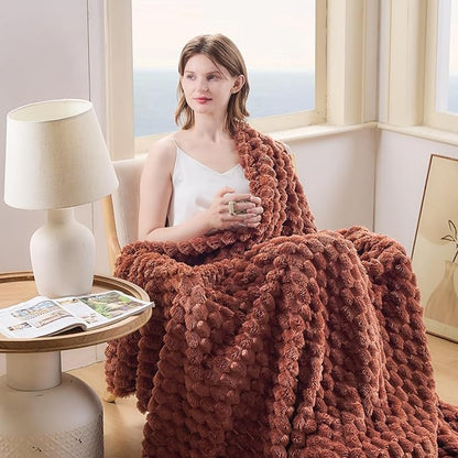 NEWCOSPLAY Super Soft Twin Blanket Coffee Premium Silky Flannel Fleece 3D - Image 2
