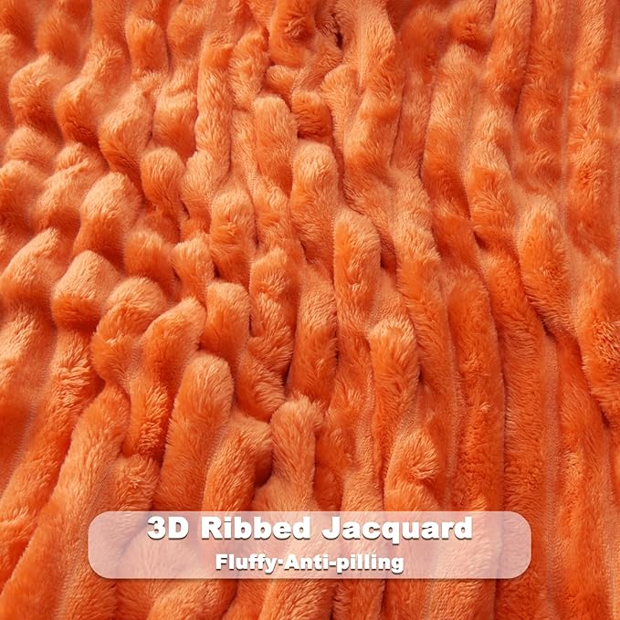 NEWCOSPLAY Super Soft Fall Twin Blanket Orange Premium Silky Flannel Fleece 3D - Image 5