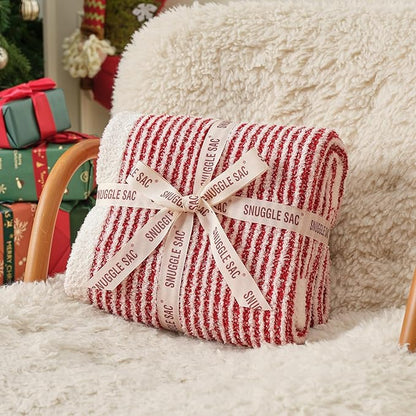 Snuggle Sac Christmas Red Soft Throw Blanket - Image 5