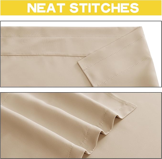 NICETOWN Biscotti Beige Window Christmas Valance 16 Inches Long - Image 5