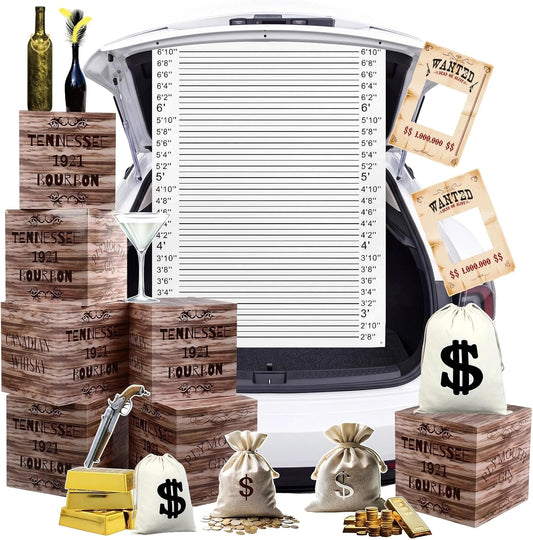 Eaasty 19 Pcs Halloween Speakeasy Trunk or Treat Decorations Set