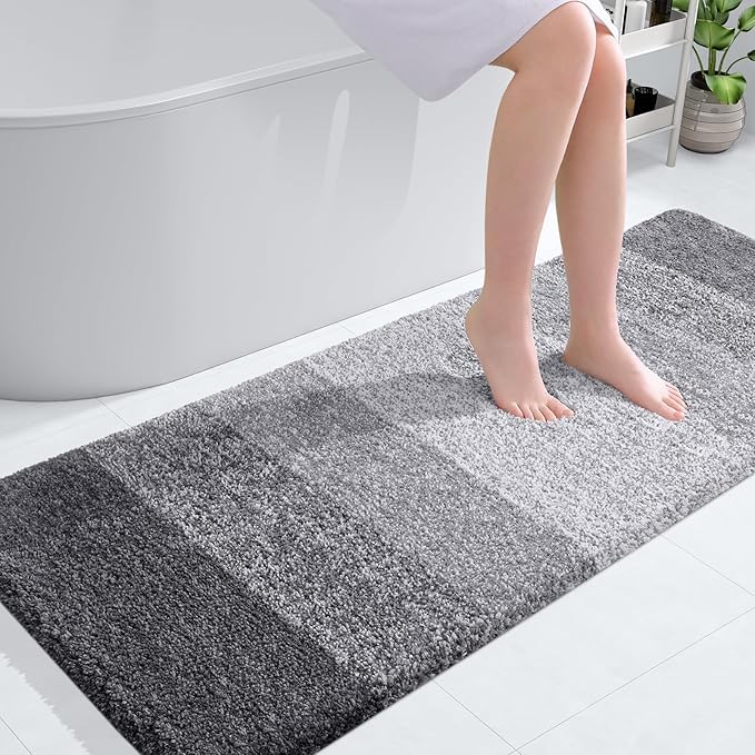 OLANLY Bathroom Runner Rugs 54x24, Extra Soft Absorbent Microfiber Bath Rugs by OLANLY