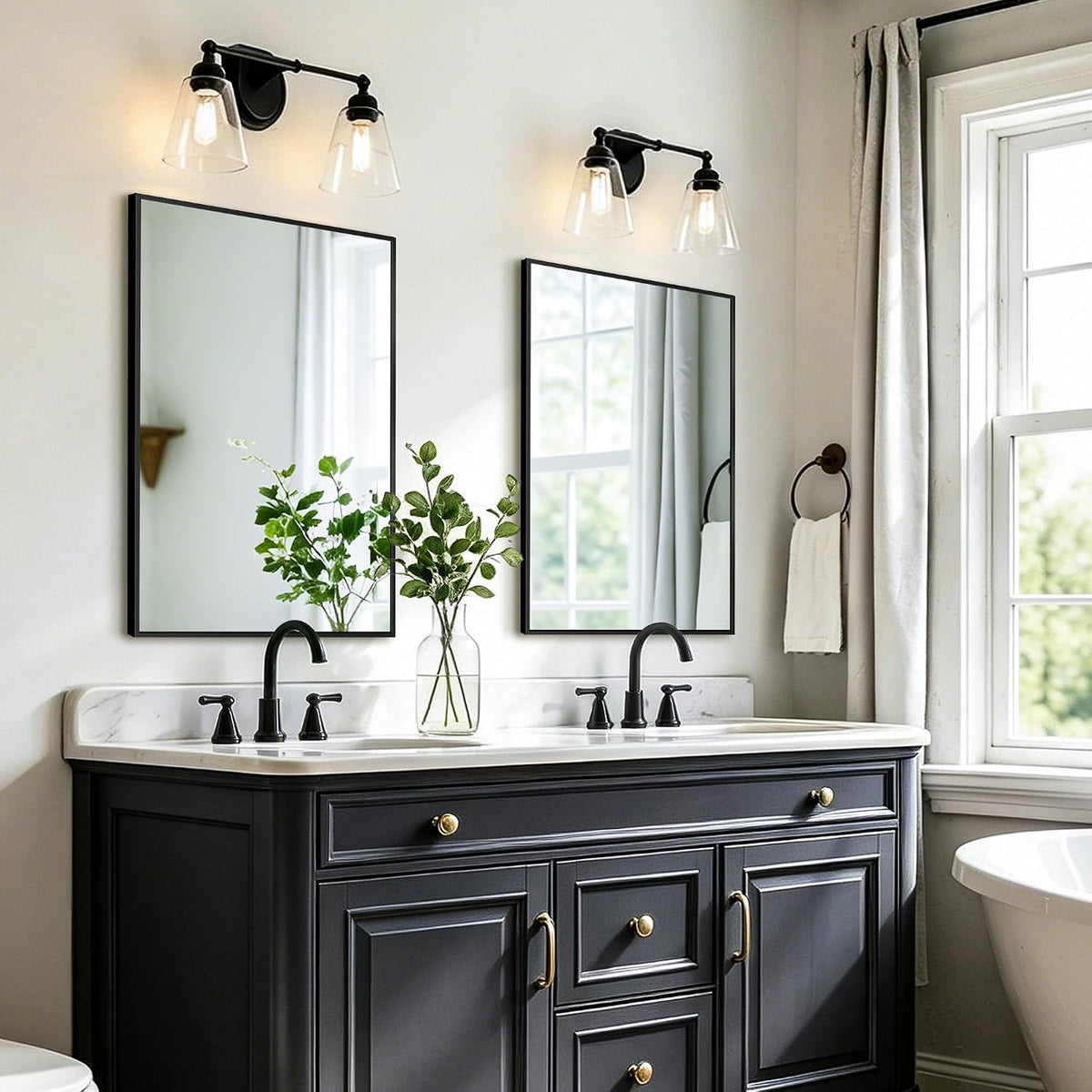 bathroom vanity mirror for over sink, 30x20 inch, view 9