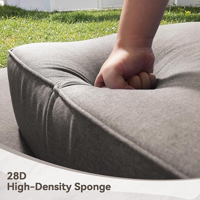 6" Thick Outdoor Cushions 24x24x6, 7-Set Deep Seat Patio Cushions - Image 8