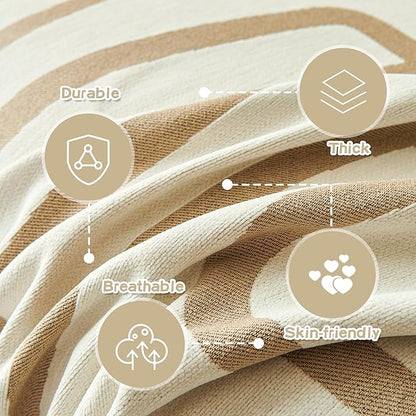 MEETSKY Washable Sofa Cover Boho Geometric Line Chenille Couch Cover - Image 3
