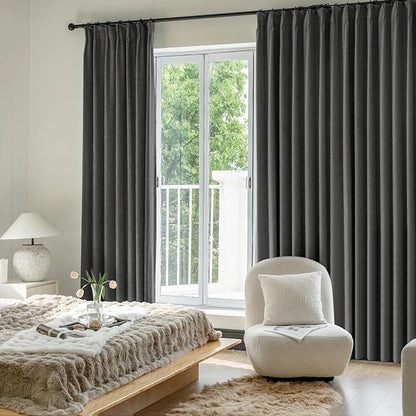 IVAPUPU Linen Pinch Pleated Full Blackout Curtains - Image 6