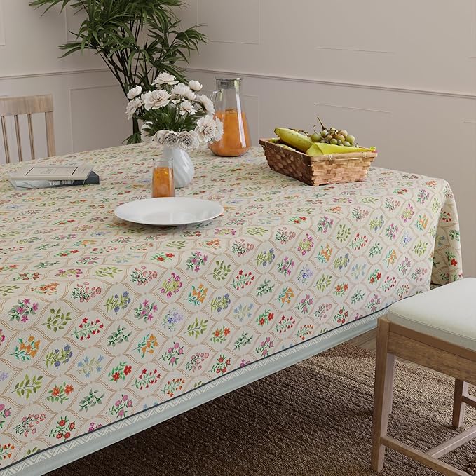 Encasa XO Square 56"x56" Tablecloth | Water-Repellent Polyester Dining Table - Image 8