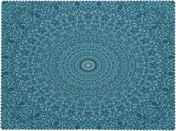 Mandala Tablecloth Turquoise Teal Blue Boho Ethnic Abstract Art Meditation - Image 7