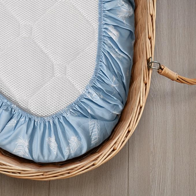 Gllquen Baby Bassinet Sheets 4 Pack, Breathable Cozy Fitted Mattress Sheet - Image 9