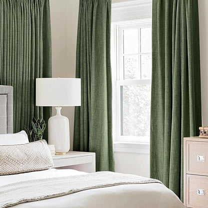 MIULEE 100% Blackout Linen Textured Curtains - Image 2
