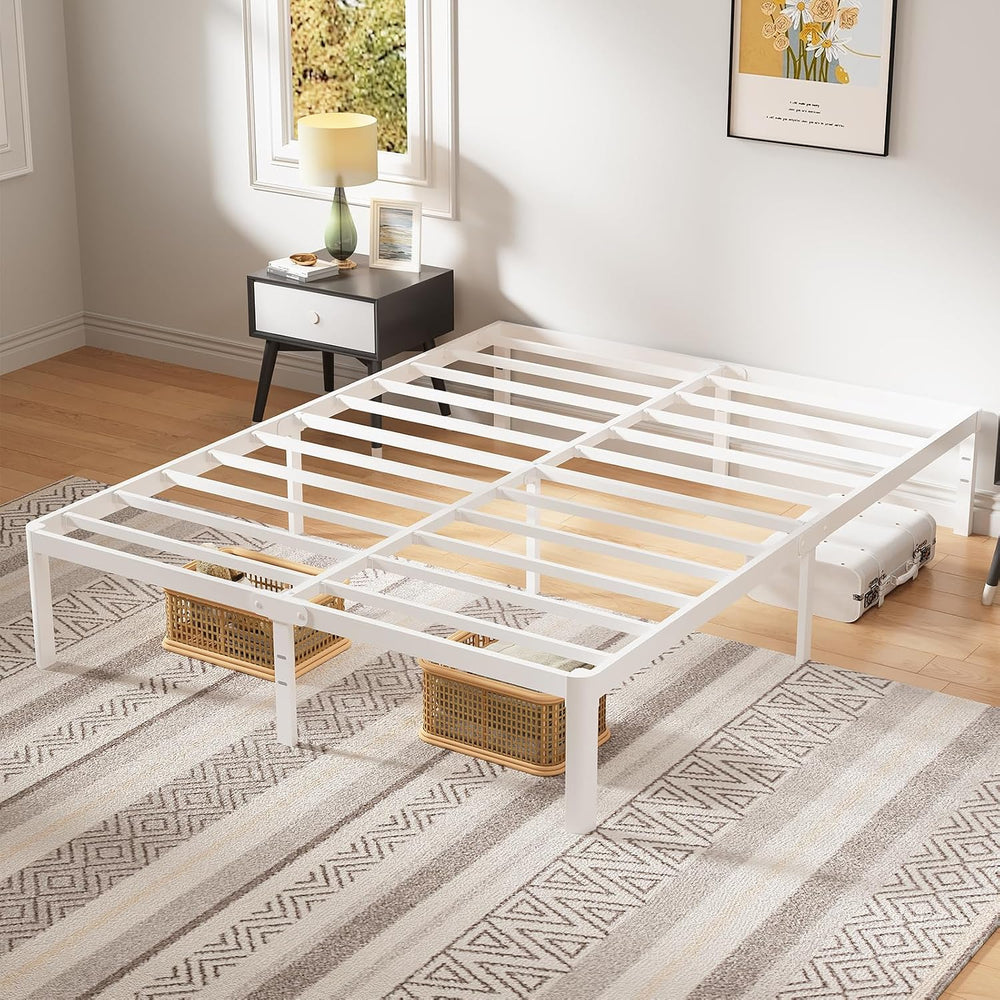 Metal Bed Frame with Round Corner Legs, 14 Inch Platform Bed Heavy Duty Steel...