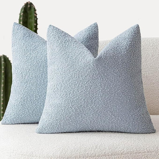 Foindtower Set of 2, Decorative Textured Boucle Throw Pillow Covers Accent by Foindtower