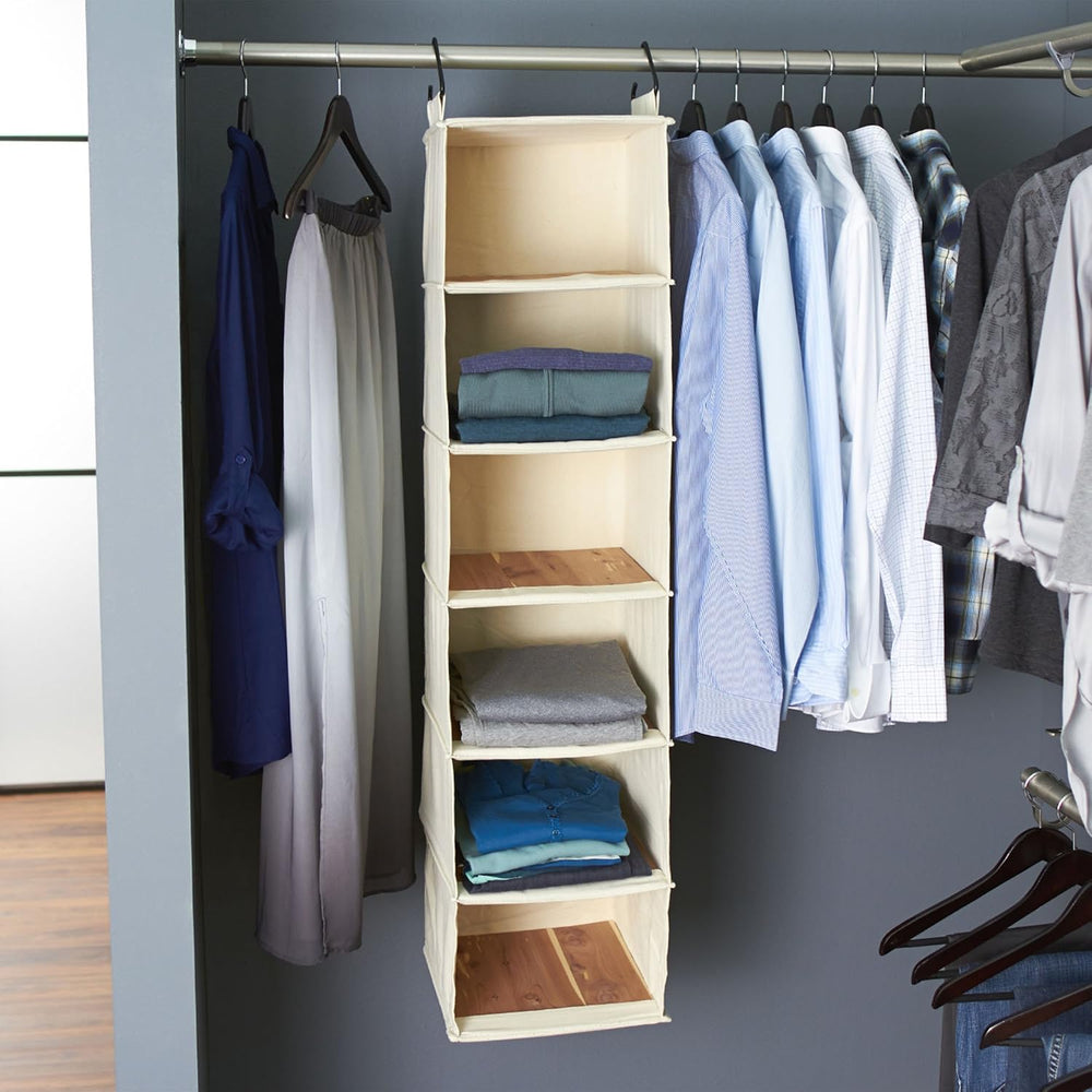 Household Essentials Cedarline 6‑Shelf Hanging Closet Organizer in Heavy‑Duty...