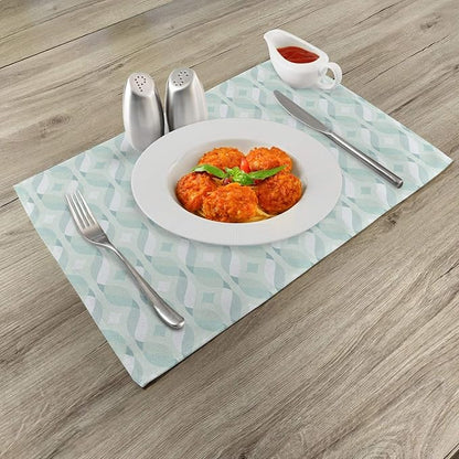 Ambesonne Seafoam Place Mats Set of 4, Tangled Lines - Image 2