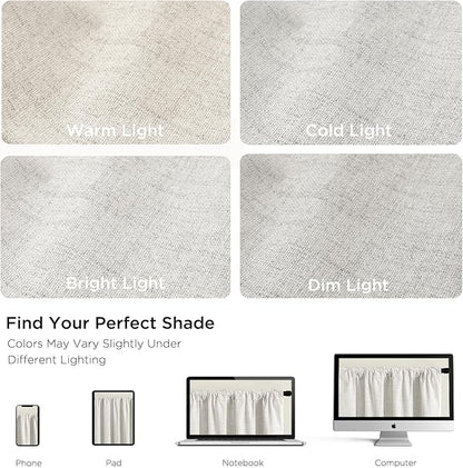 CUCRAF Custom Linen 100% Total Blackout Curtains, Light Blocking Drapes Thermal - Image 5