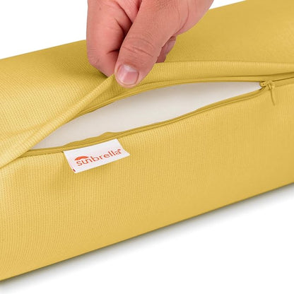 Austin Horn Classics Sunbrella Set of 2 Zippered Neck Bolster Pillow, Made - Image 2