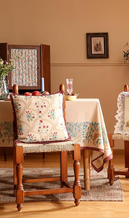 patdrea Designer Pack of 2 Square Throw Pillow Covers, Farmhouse Vintage Linen - Image 7