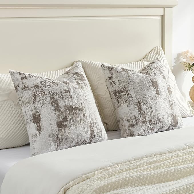 FUTEI Coffee White Decorative Throw Pillow Covers 12x20 Inch Set of 2, Soft - Image 6