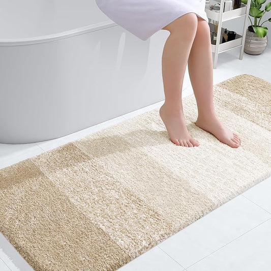 OLANLY Bathroom Runner Rugs 59x24, Extra Soft Absorbent Microfiber Bath Rugs by OLANLY