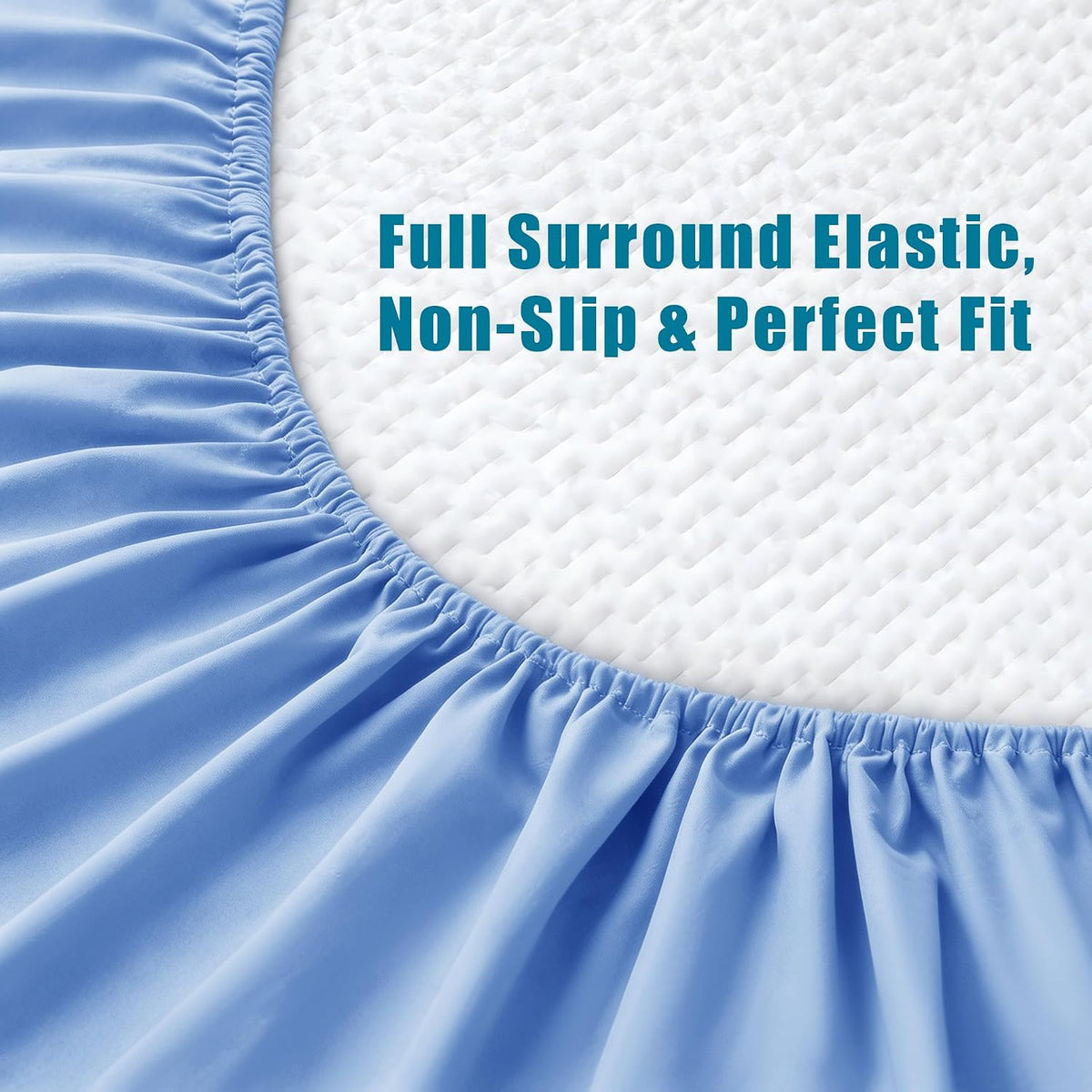 kkjiaf 3 piece light blue cotton hospital bed, package contents