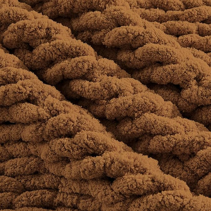Carriediosa Chunky Knit Throw Blanket 60" X 80" Twin, 100% Hand Made Large - Image 7