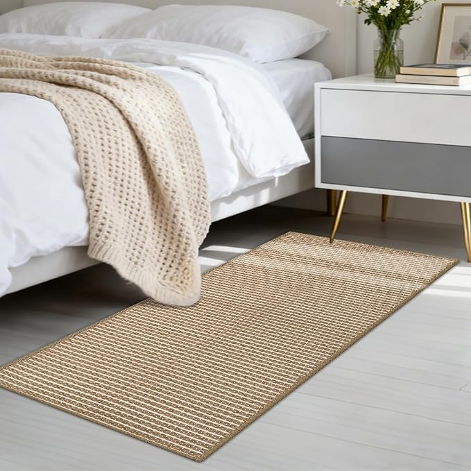 Braided Bathroom Runner Rug, Super Absorbent 24"x48" Non Slip Bath Mats - Image 4
