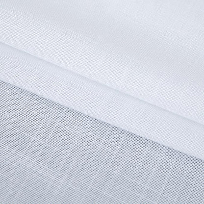 72 Inch Length Semi Sheer Curtains 2 Panels Set White Light Filtering Linen - Image 6
