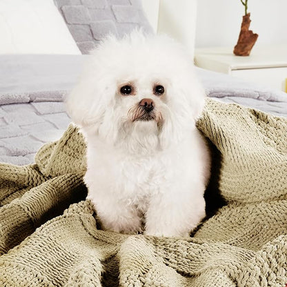 Amélie Home Checkered Chenille Knit Throw Blanket - Image 4