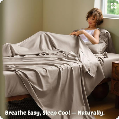 Bedsure Cooling Sheets, Rayon Derived from Bamboo & Cotton Blend, GentleSoft - Image 6