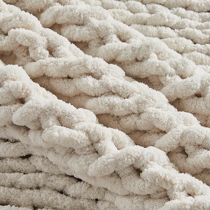 Carriediosa Chunky Knit Throw Blanket 60" X 80" Twin, 100% Hand Made Large - Image 7