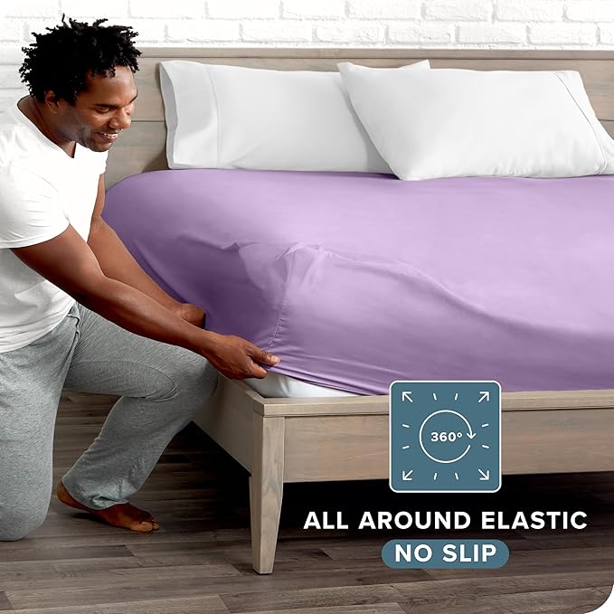 Bare Home Fitted Bottom Sheet King Size - Image 3