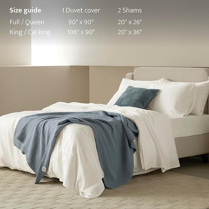 Double Stitch Cotton Tencel Duvet Cover - Image 5