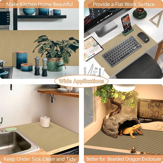 Self-Adhesive Shelf Liner Kitchen Liner, Waterproof Backed Paper Easy Peel and - Image 7