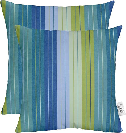 RSH DECOR: Sunbrella Square Throw Pillows Set of 2 | 20" x 20" | Water and by RSHDECOR
