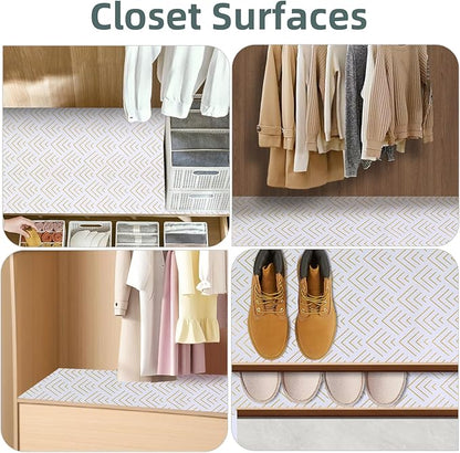 Shelf Liner for Kitchen Cabinets Non Adhesive Drawer Liner Gold Arrow Non-Slip - Image 9