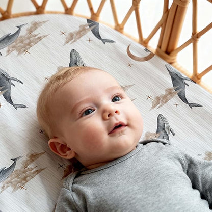 Gllquen Baby Muslin Bassinet Sheets 3 Pack, Breathable Elastic Cozy Fitted - Image 2