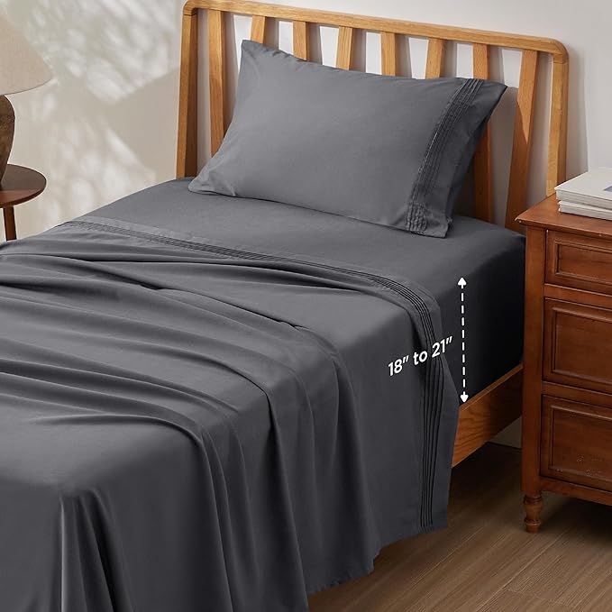 Bedsure Deep Pocket Twin Sheets Set by BEDSURE