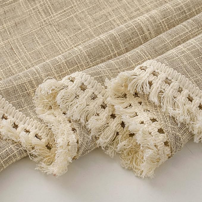 Beda Home Tassel Linen Textured Swag Valances - Image 3