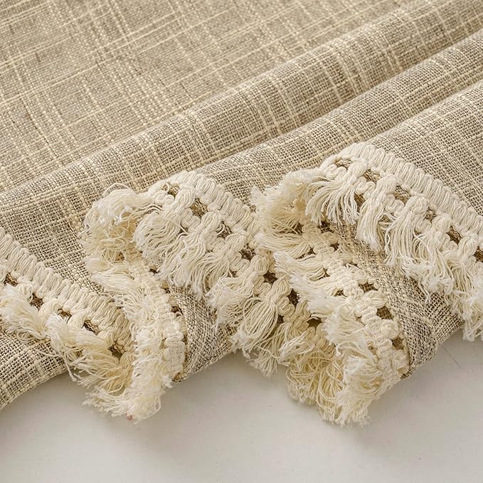 Beda Home Tassel Linen Textured Swag Valances - Image 3