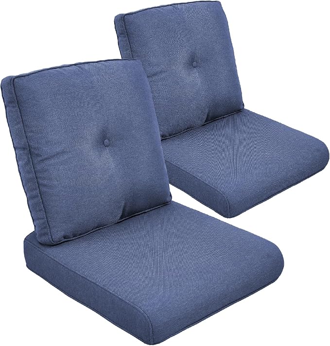 Outdoor Chair Cushion Set of 2, Waterproof Outdoor Seat Cushions 25x22 by moosprr