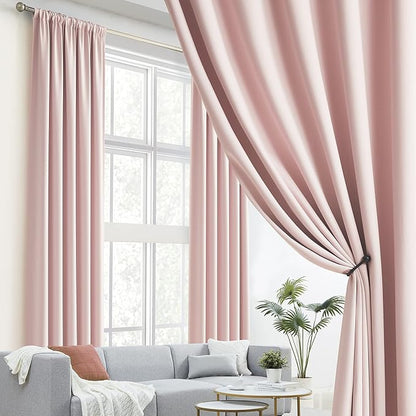 DUALIFE Solid Back Tab and Rod Pocket Curtains - Image 2
