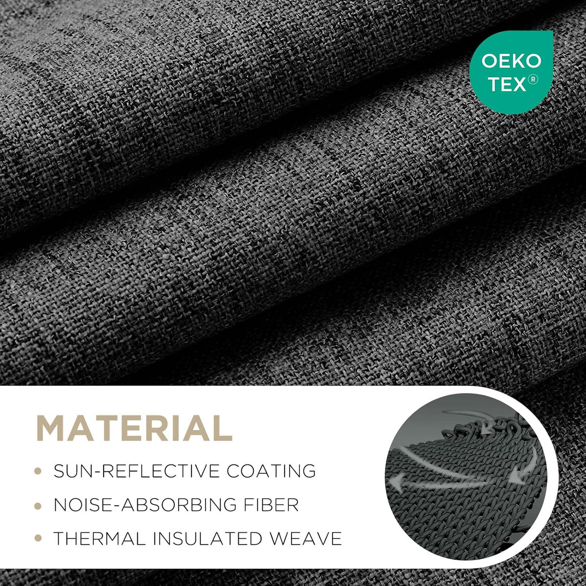 joydeco blackout curtains for bedroom - 100% light shown in use