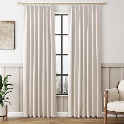 Pinch Pleat Linen Blackout Curtains - Image 2