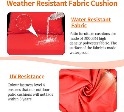 24x24'' Outdoor Chair Cushion Set of 2, UV&Fade Resistant Deep Seat Patio - Image 4