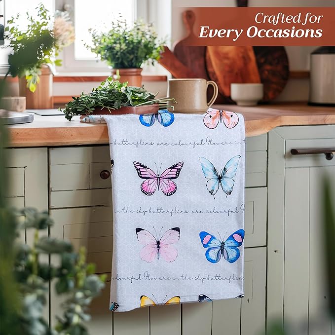 Maison d' Hermine Kitchen Towels Set of 2 100% Cotton 27.50" x 20" Reusable - Image 6
