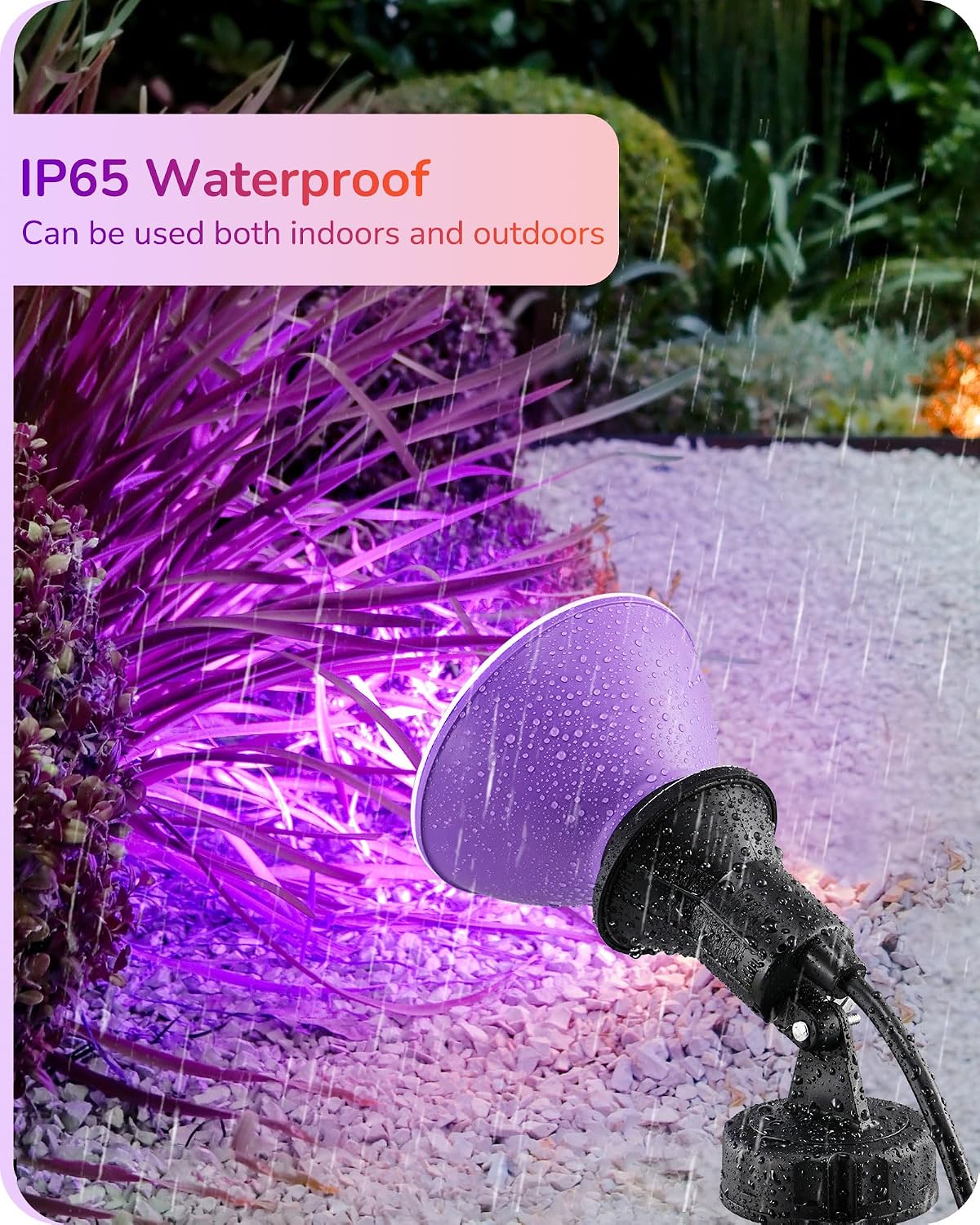 EDISHINE Halloween PAR38 LED Flood Purple&Orange Light Bulbs Dimmable 4Pack