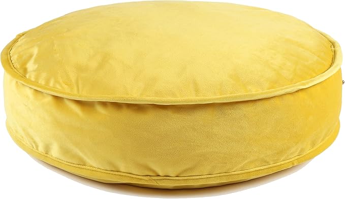 Round Floor Pillow Cover Velvet Throw Seating Pouf Yoga Meditation Cushion by YIUOR