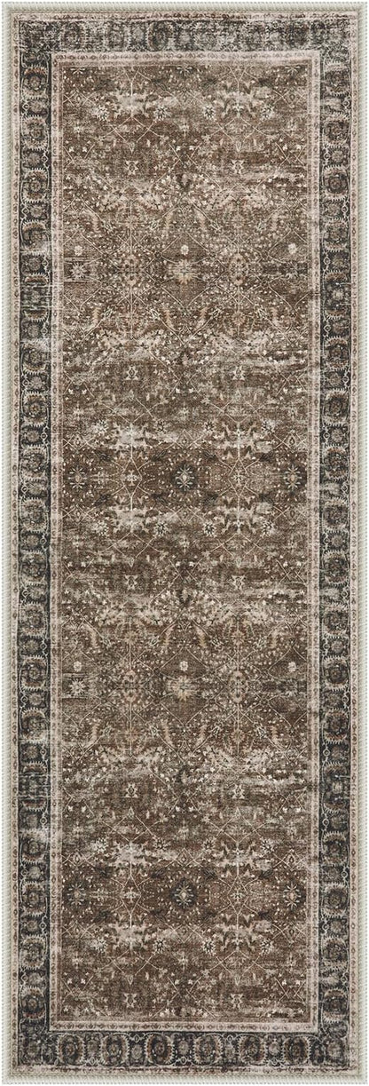 Lahome Boho 2x6 Brown Kitchen Runner Rugs Non Skid Washable, Vintage Carpet - Image 8