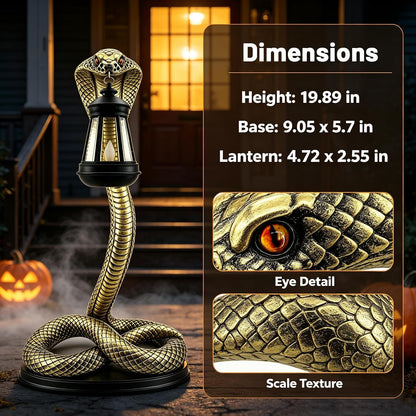 Halloween Decor Solar Snake Garden Statue,19.89'' Snake for Yard Lawn Garden Patio Scary Halloween Decorations,Indoor Haunted House Prop and Home Party Decor